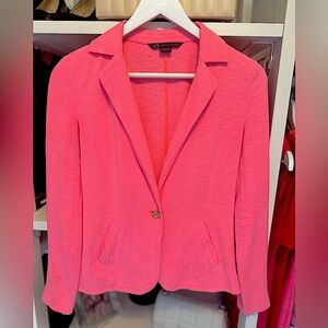 Armani Exchange Hot Pink Pleated Back Blazer